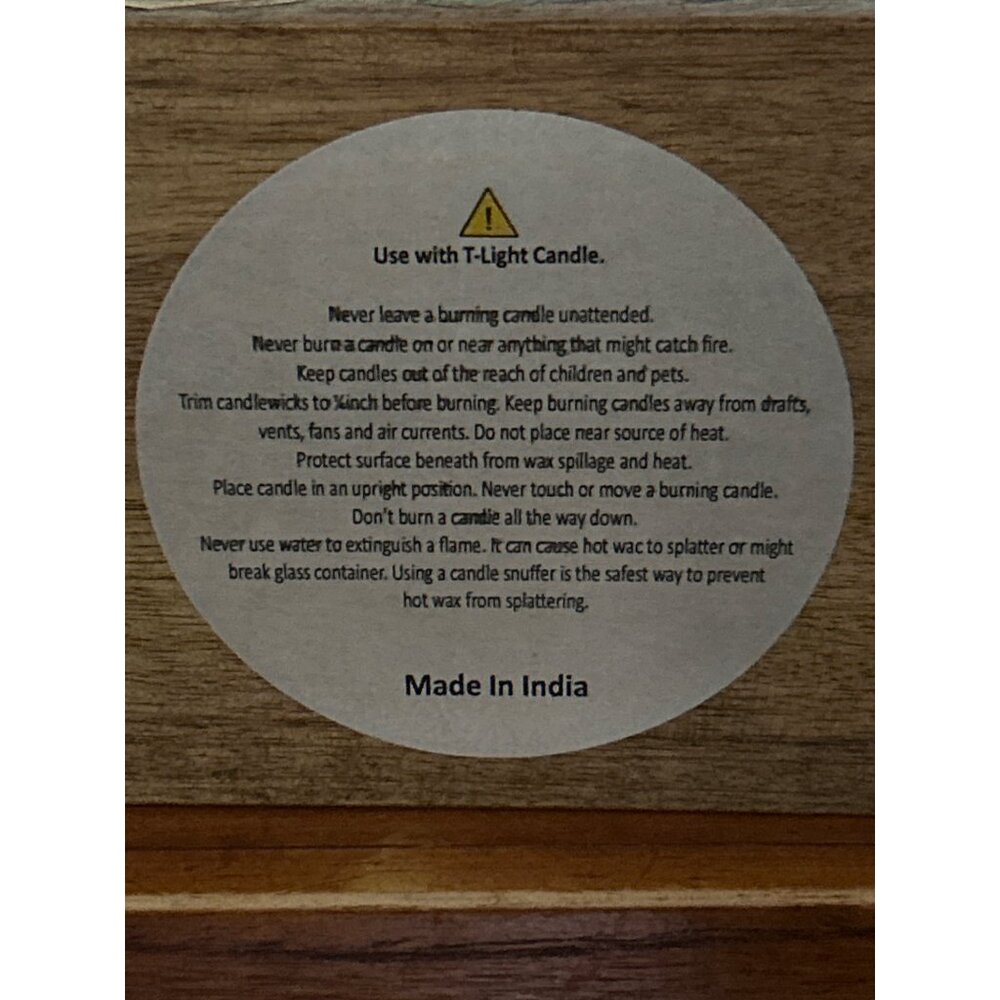 Handcrafted Jaipur In Bloom Wooden Votive Candle Holder With Floral Design - Picture 8 of 10